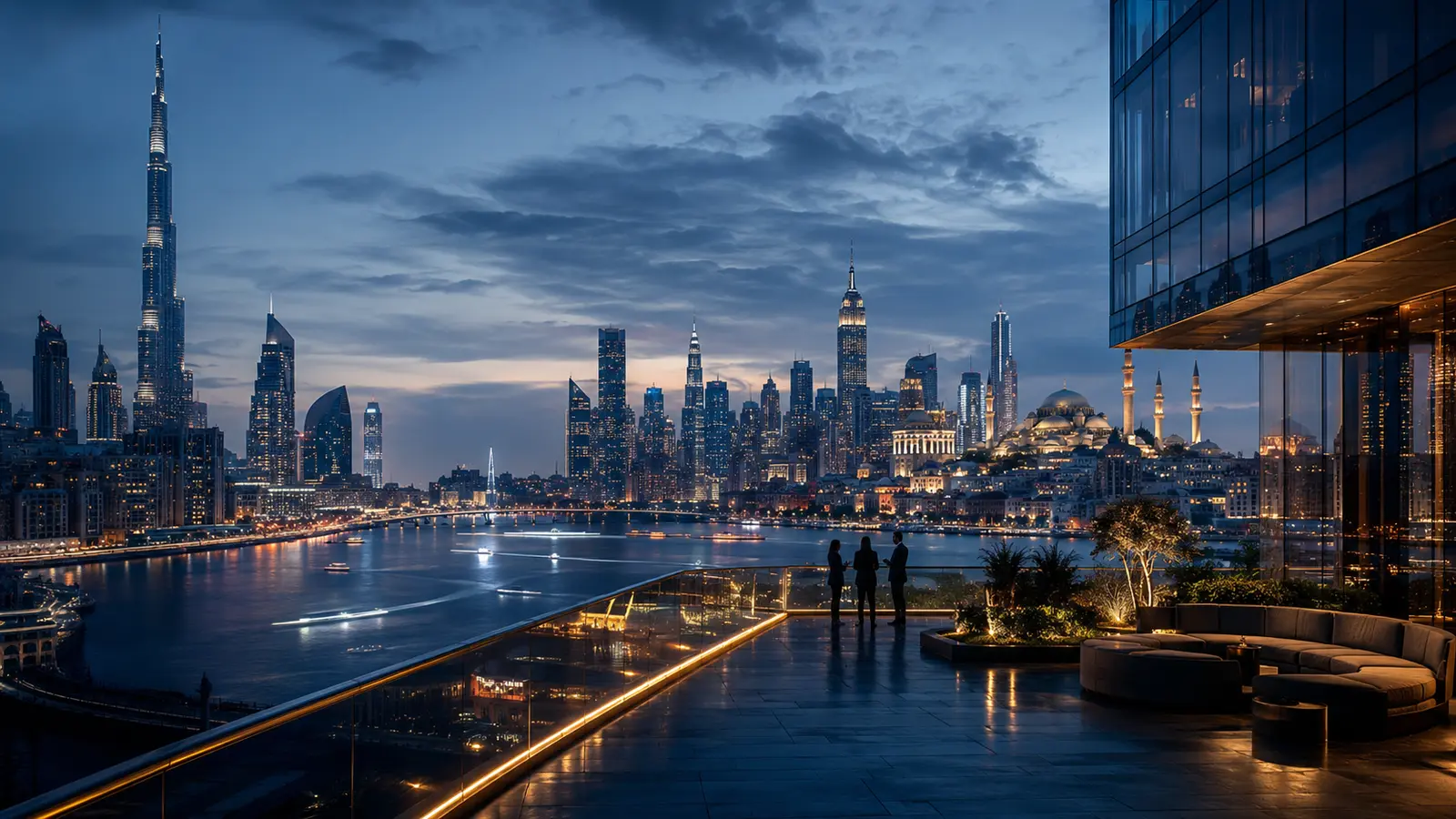 International business expansion connecting the UAE with global commercial markets